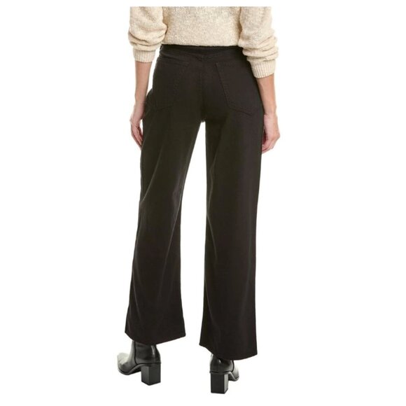 Rag & Bone Lori Wide Leg Elevated Scandinavian Mid-Rise Soft Black Jeans Size 34 - Picture 2 of 2